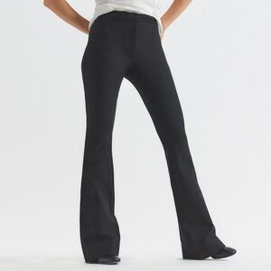 Derek Lam 10 Crosby Black High Rise Slim Cotton Elastane Flare Trousers EUC Sz 0